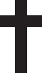 Religious cross silhouette vector illustration for christian church design projects online