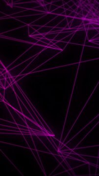 Neon Pink Geometric Network Lines on Black Background abstract connection