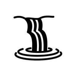 Waterfall icon vector. Vector graphic, not Artificial Intelligence, logo illustration. Replaceable vector design.
