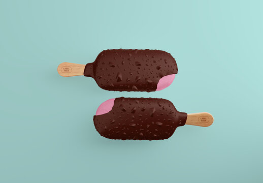 Ice Cream Popsicle Mockup