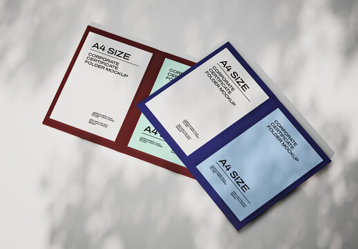 Business Certificate Folder Mockup