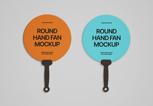 Circular Hand Fan Mockup