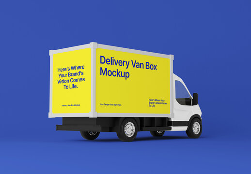 Courier Van Box Mockup