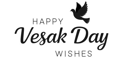 Vesak Day inscription vector for Vesak Day eps 3