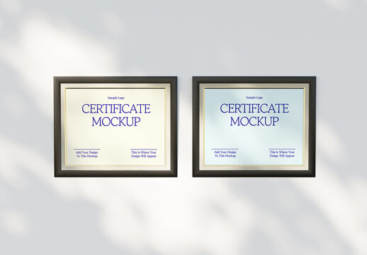 Hanging Certificate Mockup