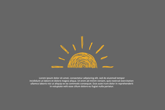 hand drawn sunrise sunset template