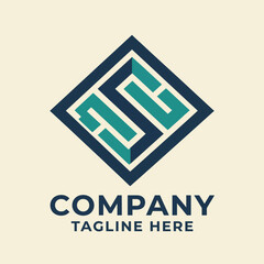 Obraz premium An elegant logo design featuring intertwined 'S' and 'G' shapes, showcasing harmony and balance, ideal for brands focused on sophistication and high-quality services.