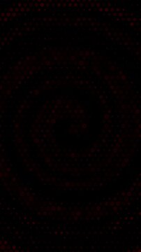 Red hexagonal spiral abstract digital background motion loop suitable for technology presentations, data visualization, or futuristic themed projects and backdrops.
