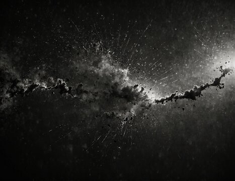 Moody cinematic light leak flare with vintage film grain, cracked scratches, and subtle dust particles over grayscale backdrop