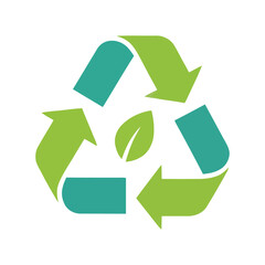 Obraz premium Recycling Arrows Icon – Eco Sustainability Vector