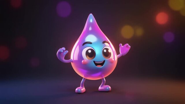 Luminous Droplet Mascot