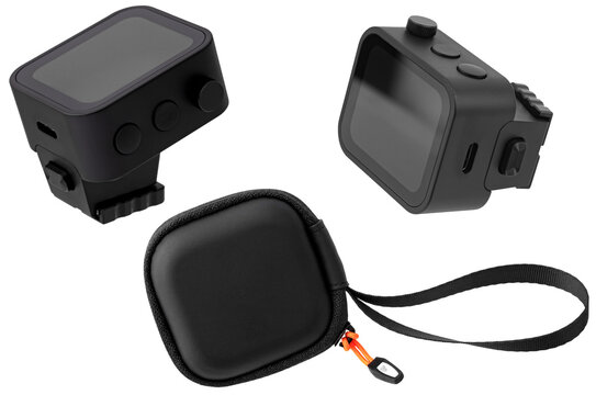 radio synchronizer for flashbulb and camera, isolated on a white background