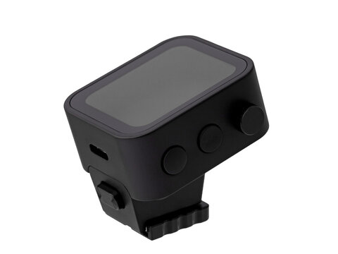 radio synchronizer for flashbulb and camera, isolated on a white background