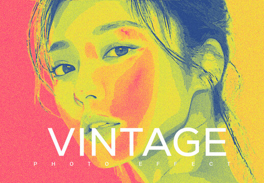 Vintage Photo Effect Mockup