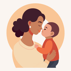 Obraz premium Tender moment between a mother and her baby