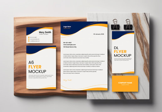 Complete Stationery Branding Mockup
