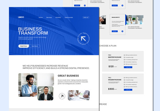 Business Landing Page UI Design