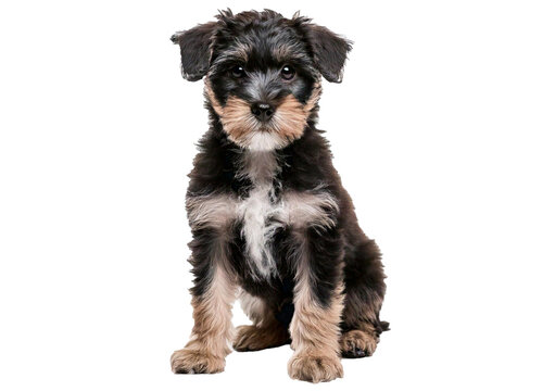 Adorable caniche puppy isolated on a transparent or white background
