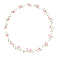 Fototapeta premium Hand drawn floral frames with flowers. Wreath. Elegant logo template. Vector illustration for labels, branding business identity, wedding invitation