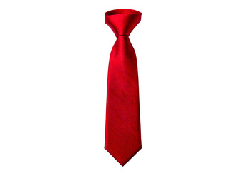 Red necktie isolated on transparent or white background