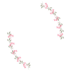 Hand drawn floral frames with flowers. Wreath. Elegant logo template. Vector illustration for labels, branding business identity, wedding invitation