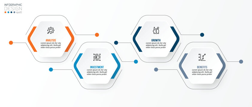 Timeline chart business infographic template.