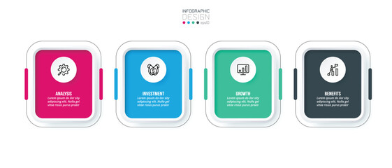 Business or marketing infographic template.