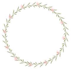 Obraz premium Hand drawn floral frames with flowers. Wreath. Elegant logo template. Vector illustration for labels, branding business identity, wedding invitation