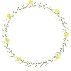 Obraz premium Hand drawn floral frames with flowers. Wreath. Elegant logo template. Vector illustration for labels, branding business identity, wedding invitation