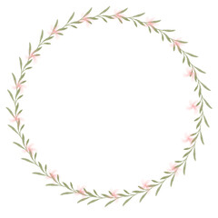 Obraz premium Hand drawn floral frames with flowers. Wreath. Elegant logo template. Vector illustration for labels, branding business identity, wedding invitation