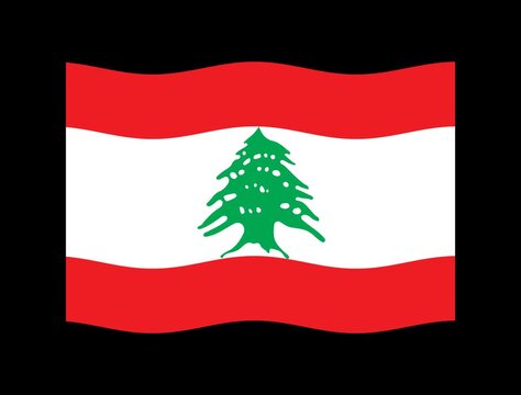 Lebanon national flag waving animation with alpha channel and transparent background, realistic fabric motion for overlay, broadcast, news, diplomacy, travel and national day projects.