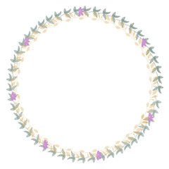 Obraz premium Hand drawn floral frames with flowers. Wreath. Elegant logo template. Vector illustration for labels, branding business identity, wedding invitation