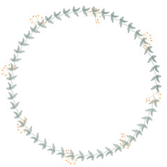 Fototapeta premium Hand drawn floral frames with flowers. Wreath. Elegant logo template. Vector illustration for labels, branding business identity, wedding invitation