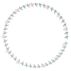 Fototapeta premium Hand drawn floral frames with flowers. Wreath. Elegant logo template. Vector illustration for labels, branding business identity, wedding invitation