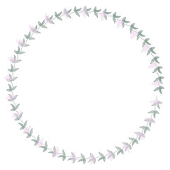 Fototapeta premium Hand drawn floral frames with flowers. Wreath. Elegant logo template. Vector illustration for labels, branding business identity, wedding invitation