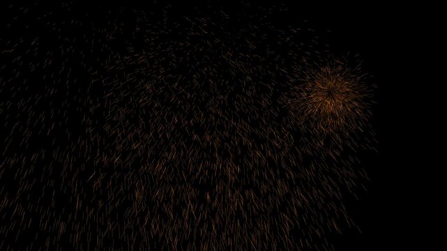 Bloom of firework with dark background,  real shining fireworks for celebration background. 
Fireworks Spectacular Composition in 4k. Fireworks display celebration with sound audio.