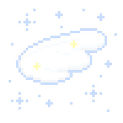 ピクセルアートな90s風キラキラエンジェルの翼★PNG