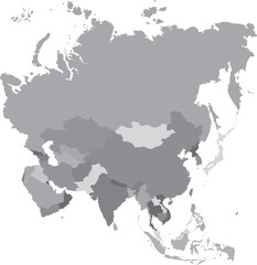 vector map of asia