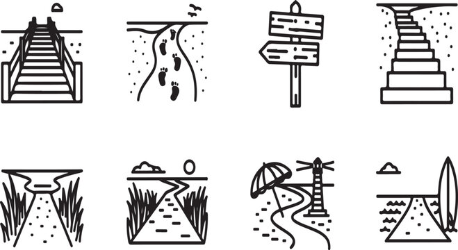 Exploring the great outdoors: hiking, camping, and adventure activities Vector