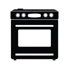 Obraz premium Modern kitchen appliance with sleek design, oven silhouette vector illustration, oven silhouette vector illustration