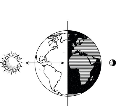 Illustration of a global world map and compass symbolizing World War II, international travel, time, and worldwide business connections