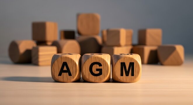 Wooden blocks with agm letters