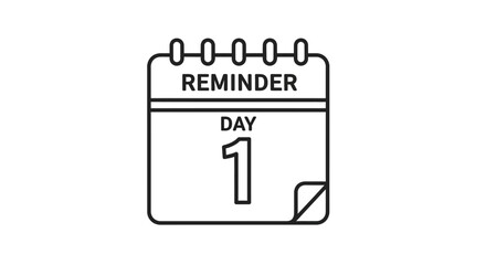 First Day Reminder Calendar Icon
