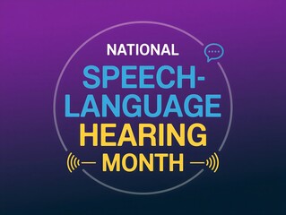 National speechlanguage hearing month awareness design illustration