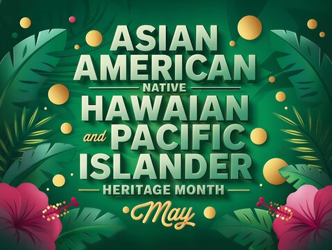 Vibrant heritage month celebration with tropical flowers and leaves design