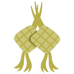 Ketupat Rice Cakes Illustration