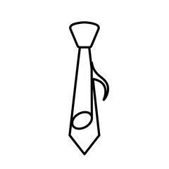 tie on white