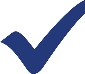 A large blue check mark on a transparent background © FARZANAAKTER