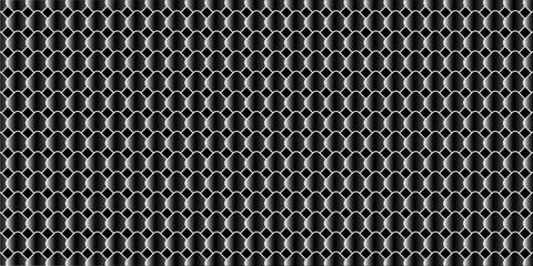 Fishing net seamless pattern. Soccer and football gates mesh. Fishnet texture. Basketball hoop and hockey net pattern. Sportswear texture. Chain link fence. Vector illustration on black background. © Ainul