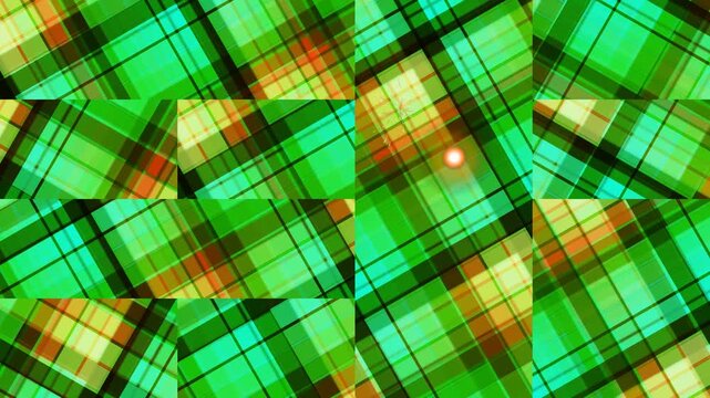 Green Plaid Abstract Motion Background